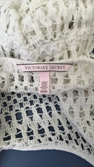 Crochet Romper Cover-Up Victoria's Secret White thumbnail 3
