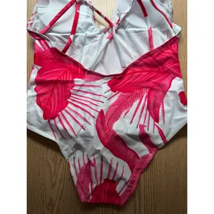 B45 New Women AMI 1pc Tropical Palm Leaf 🌴Print Swimsuit size Small/Medium thumbnail 3