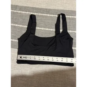 NOLI Black Sports Bra Tank Top Square Neck Adjustable Straps‎ Medium thumbnail 3