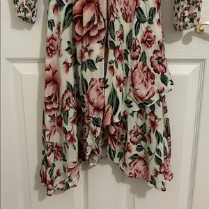 Farm Rio x Anthropologie Anabela Smocked Floral Dress Size XS thumbnail 9