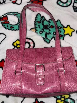 Vintage Liz Claiborne Faux-Croc Shoulder Bag thumbnail 1