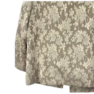 DT Collection | M | beige floral brocade blazer jacket satin romantic floral thumbnail 2