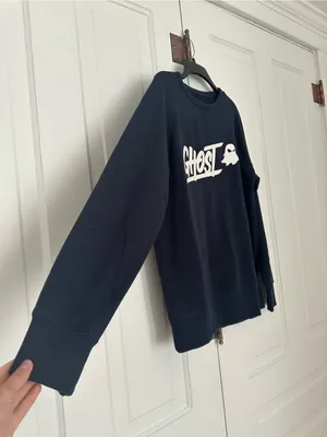Ghost Energy x SPORTIQE Navy Blue Oversized Crewneck Sweater Size L thumbnail 6
