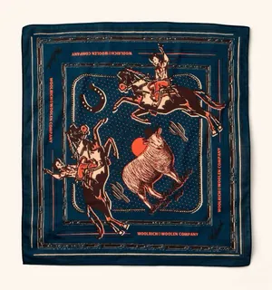 Adult nwt Western Graphic Cotton Bandana - Woolrich x Target Navy thumbnail 1