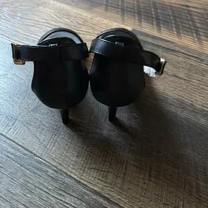 Elegant Black Women's Sandals with ankle strap Size 7 thumbnail 4