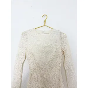NWT Zara White Lace Long Sleeve Open Back Mini Dress Size Small Bridal Chic thumbnail 5