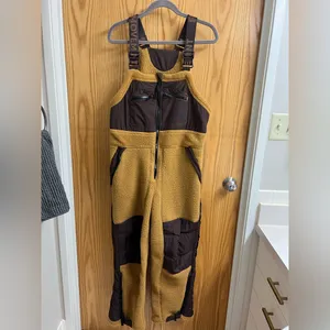 Free People Movement Hit the Slopes High Pile Fleece Snow Bibs Sz S thumbnail 11