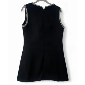 Boutique | M | Classic Mini Dress Quiet Luxury Sleeveless Button Front Tweed thumbnail 3