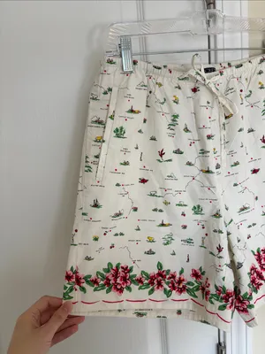 J. Crew Cosmo short in map-print cotton poplin S thumbnail 6