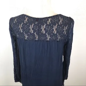 NWT Carla Conti navy silk & lace dress XS‎ thumbnail 4