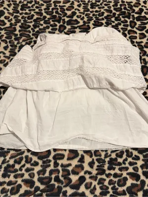 2000s vintage style abercrombie & fitch white whimsical babydoll lace mini dress thumbnail 5