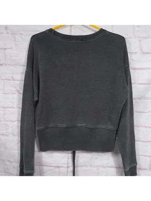 American Eagle Outfitters Large Grey Lace-Up Sweatshirt thumbnail 8