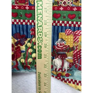 Handmade Vintage Christmas Holiday Vest Santa Patchwork‎ Novelty Womens L thumbnail 4