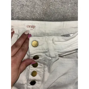 oraije paris white‎ jeans cropped flare boot cut Size Small 25x24 thumbnail 4