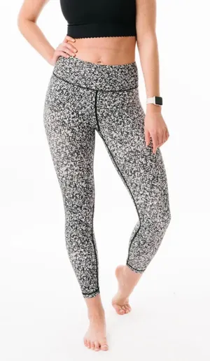 (NWT) Black Mosaic Soft n Snug Mid-Rise 7/8 24", Large (8-10) thumbnail 4