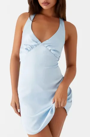 Peppermayo Mini Dress Blue Halter thumbnail 1