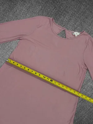 Pink Rose Vintage Blush Pink Ruffle Sleeve Swing Dress XL thumbnail 6