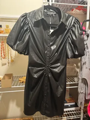 Endless Rose Leather Dress thumbnail 4
