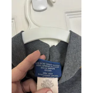 Vintage 90s Disney Winnie the Pooh Embroidered Gray Mock Neck Long Sleeve L thumbnail 4