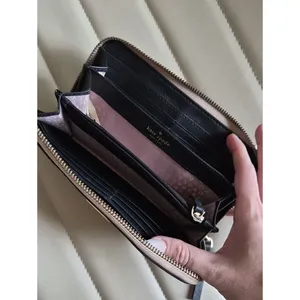 Kate Spade Two-Tone Zip Wallet in Cream and Black thumbnail 7