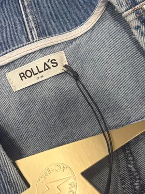 Rolla's Morgan AC/DC Vest Stud Vintage Blue Womens Size Medium thumbnail 8