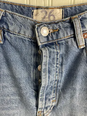 Free People New Dawn Flare Jeans Size 26 Distressed Denim Cotton We the Free thumbnail 6