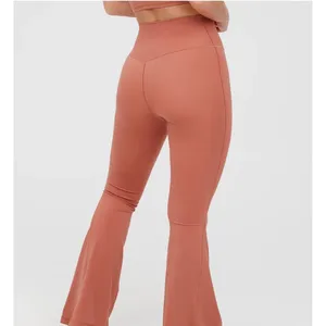 OFFLINE by Aerie RealMe Xtra Flare Leggings Coral Orange Crossover Twist M Short thumbnail 4