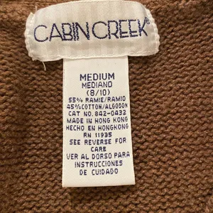 Vintage Cabin Creek Button Front Sweater Vest Brown knit Size Medium thumbnail 5