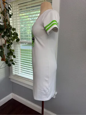 Juicy Couture White Tee Dress with Lime Graphic thumbnail 3