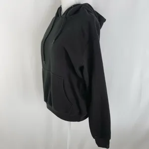 Pretty Little Thing Solid Black Relaxed Fit Hoodie Sweatshirt Size Small thumbnail 8