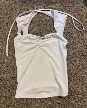 White tank top with tie in the back from target  thumbnail 1