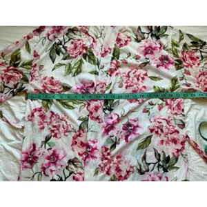Show Me Your Mumu Rose Print Robe 0/S White/Pink thumbnail 5