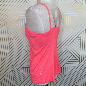 Lululemon Run For Gold Tank Heather Electric Coral‎ thumbnail 3