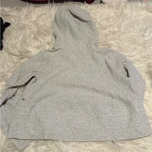 Lululemon Textured Hoodie Pullover Gray Oversized Small Cropped thumbnail 2