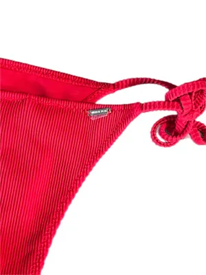 White Fox Swim "By The Pool" Ribbed Bikini Bottoms in Red - Size Small thumbnail 8
