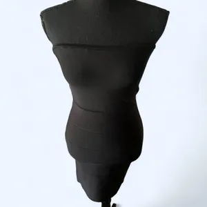 vintage y2k bcbg maxazria alyona black bandage bodycon mini dress XS 🖤 thumbnail 4