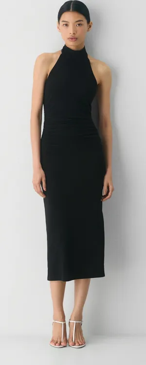 Aritzia Black Smooth Matter Remedy Halter Maxi Dress thumbnail 1