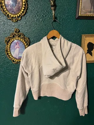 Lululemon Tan Gold Flecked Cropped Hoodie Size 2 thumbnail 3