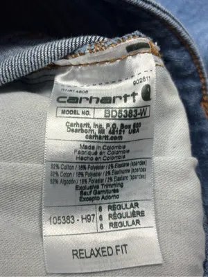 Carhartt Relax Fit Women's Blue Straight-Leg Jeans Size 6 thumbnail 9