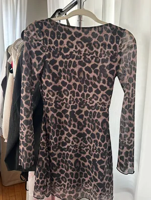 SheIn Open Back Cheetah Print Dress thumbnail 1