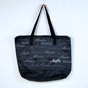 Black Tote Bag Alaska Multi Pocket Shoulder Strap Beach Travel Gorpcore thumbnail 2
