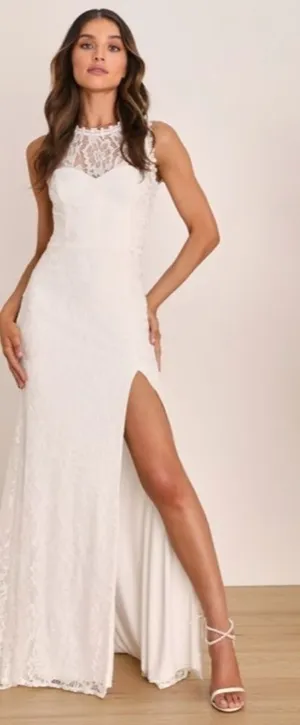 LULU's Sexy Romantic Flowy Floral Lace Elegant Bridal Shower Elopement Wedding thumbnail 1