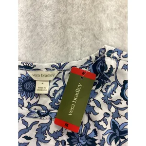 Vera Bradley Womens Blue White Floral Damask Cotton T-Shirt Dress Medium 1961676 thumbnail 3