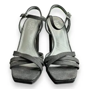 Franco Sarto Womens Size 6M‎ Damilis Platform Sandal Black Galaxy Sparkle Heel thumbnail 2
