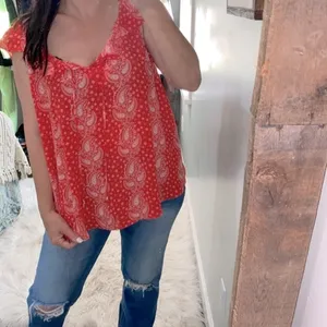 Red paisley boho top size large/xlarge thumbnail 2