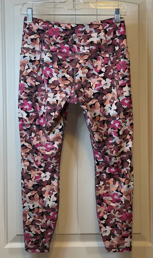 Athleta‎ Transcend Stash Tight Floral Camo High Rise Leggings L Workout Running thumbnail 1