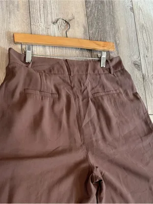 P.CILL Wide Leg Palazzo flowy Pants Brown Size Large NWT thumbnail 5