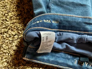 American Eagle Skirt Denim Mini High-Rise thumbnail 4