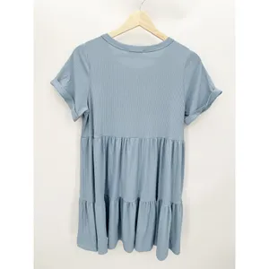 The Clothing‎ Company Blue Babydoll Tunic Mini Dress Women's Size Small S thumbnail 2