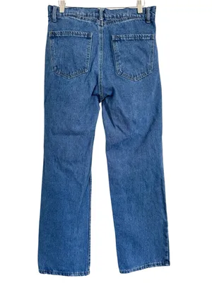 Edikted Roll Down Waist Distressed Baggy Jeans Women’s Size M Y2K thumbnail 3
